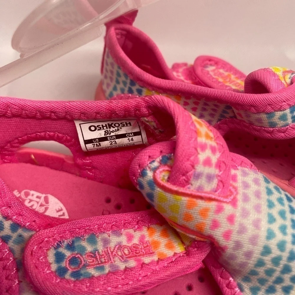 OshKosh B'gosh Aquatic 4 (TD) Multicolor Toddler Girl's Sandals - Size 7 New